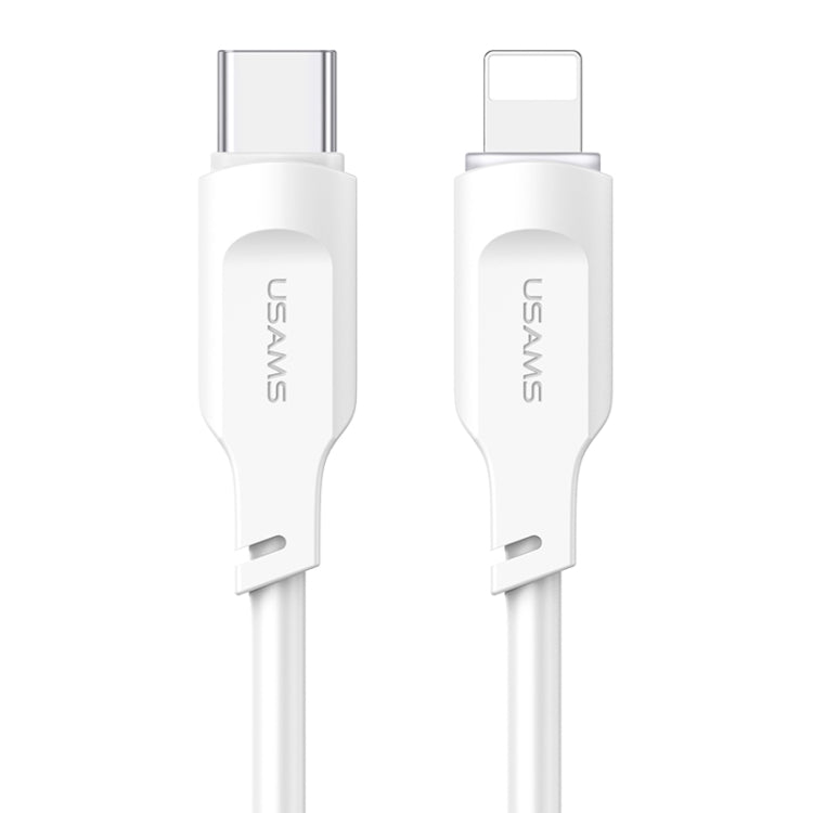 USAMS US-SJ566 Lithe Series 1.2m Type-C to 8 Pin PD 20W Fast Charging Cable with Light