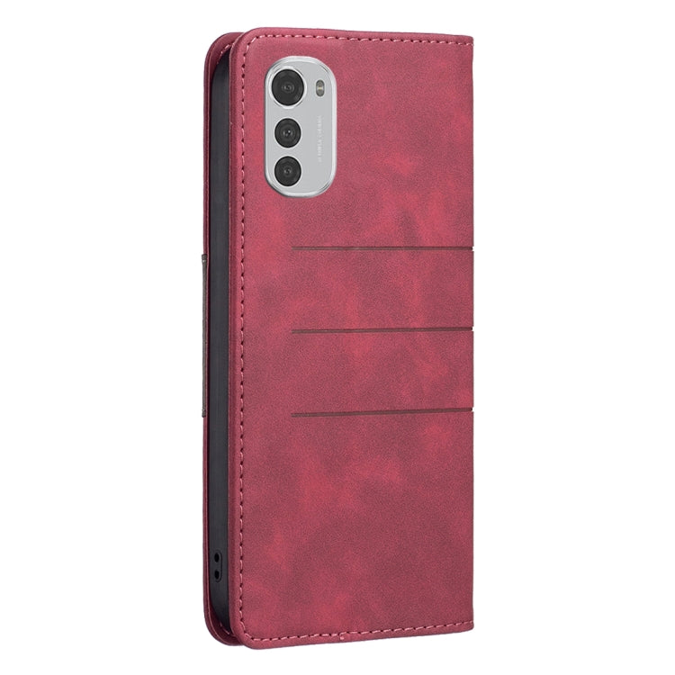 For Motorola Moto E32 4G Magnetic Splicing Leather Phone Case