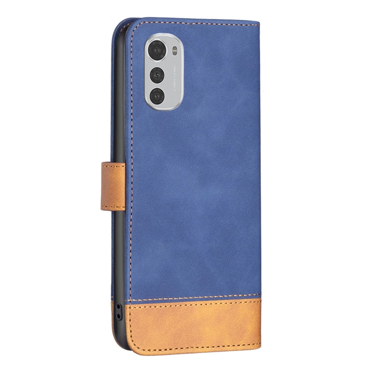 For Motorola Moto E32 4G BF11 Color Matching Skin Feel Leather Phone Case