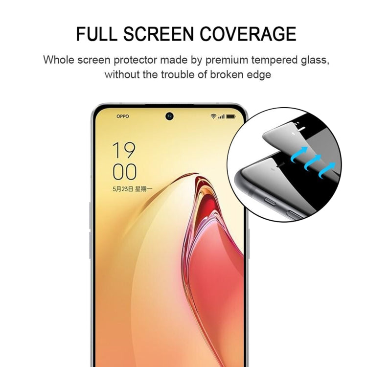 Full Glue Cover Screen Protector Tempered Glass Film For OPPO Reno8 Pro+