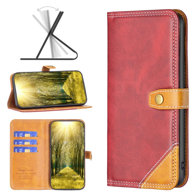 For Motorola Moto E32 4G Color Matching Double Sewing Thread Leather Phone Case