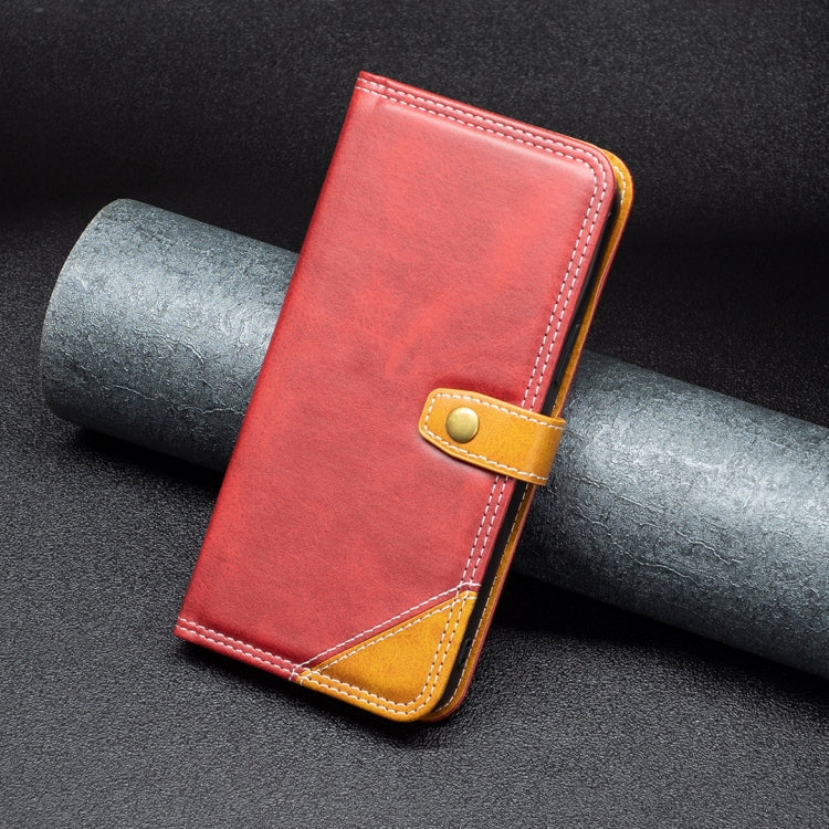 For Motorola Moto E32 4G Color Matching Double Sewing Thread Leather Phone Case