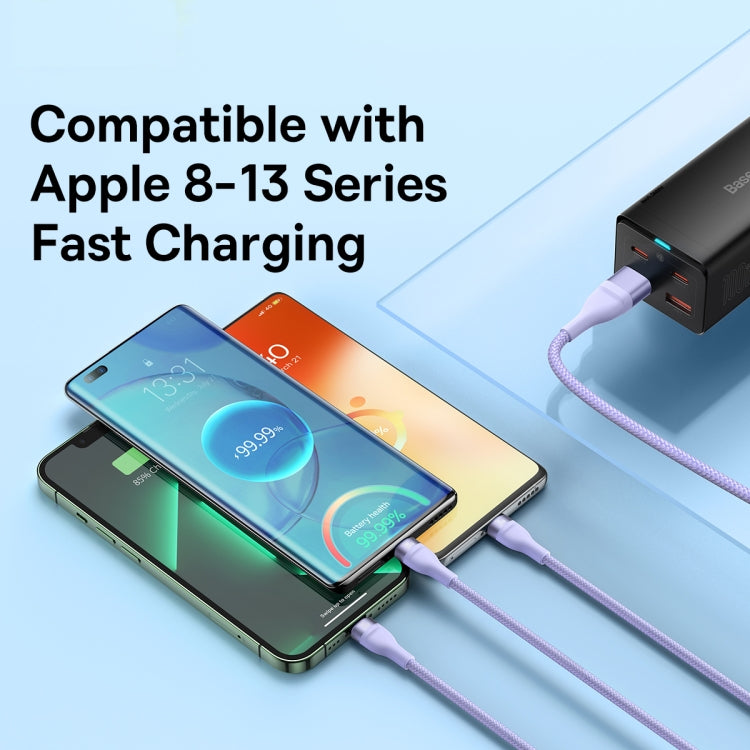 Baseus Flash Series II 1.2m USB + Type-C to Micro USB + 8 Pin + Type-C 100W Fast Charging Cable
