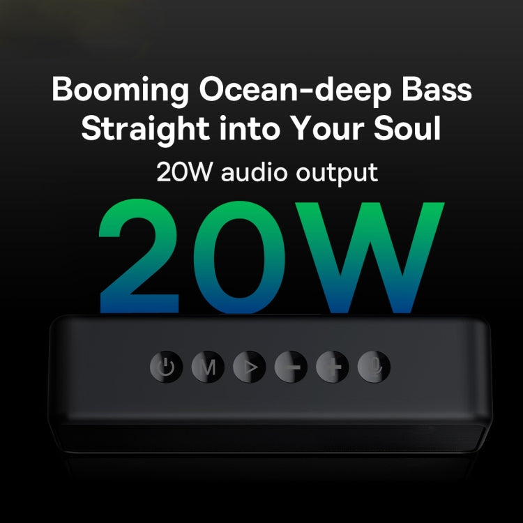 Baseus V1 Outdoor Waterproof Portable Wireless Speaker(Black)