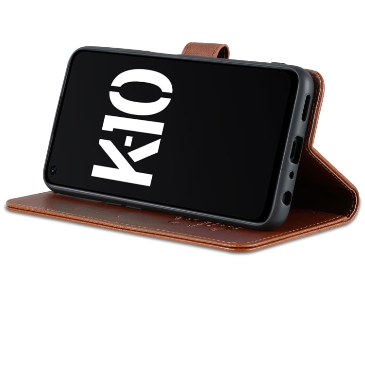For OPPO K10 AZNS Sheepskin Texture Flip Leather Phone Case