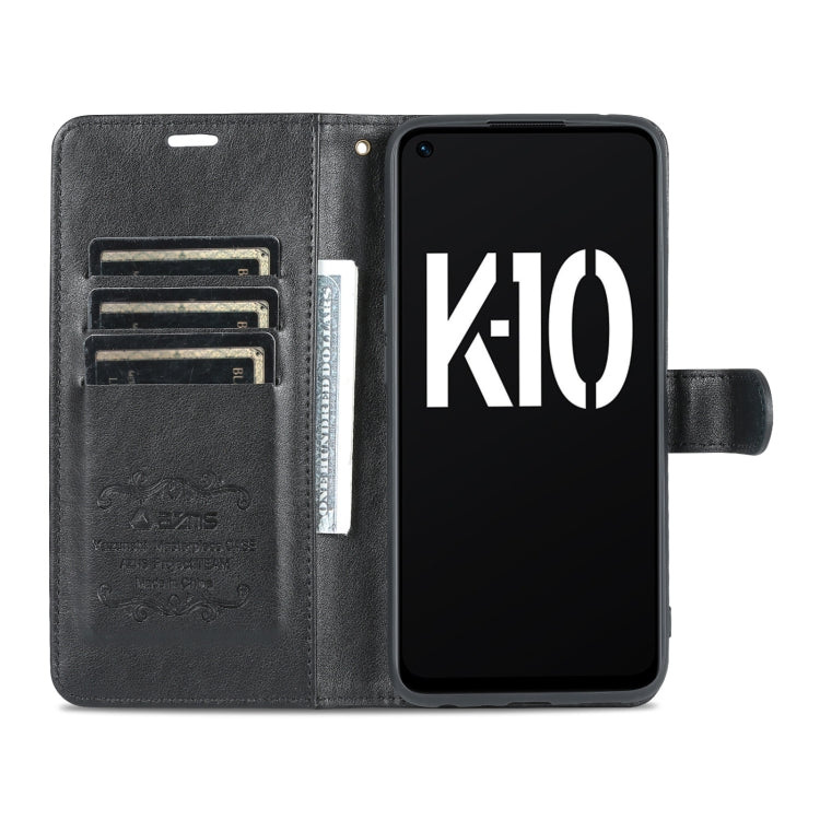 For OPPO K10 AZNS Sheepskin Texture Flip Leather Phone Case