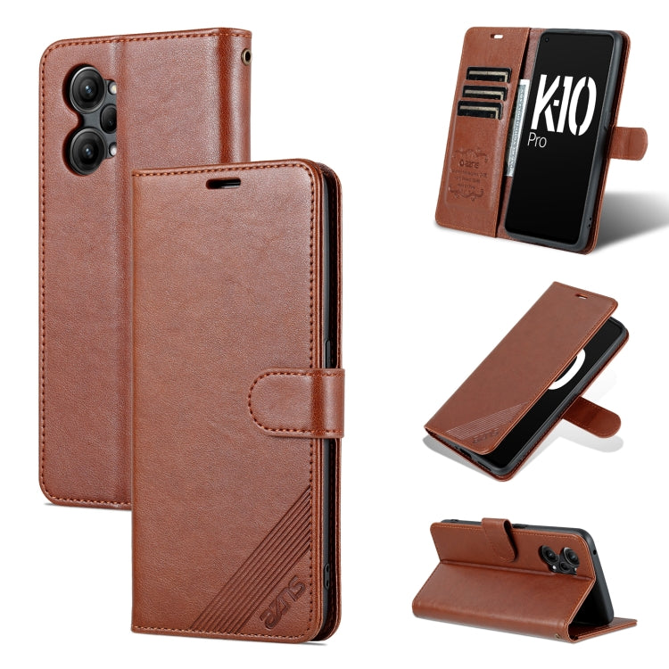For OPPO K10 Pro AZNS Sheepskin Texture Flip Leather Phone Case