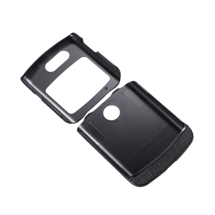 For Motorola Razr 5G Brugg Texture PU+TPU+PC Shockproof Phone Case