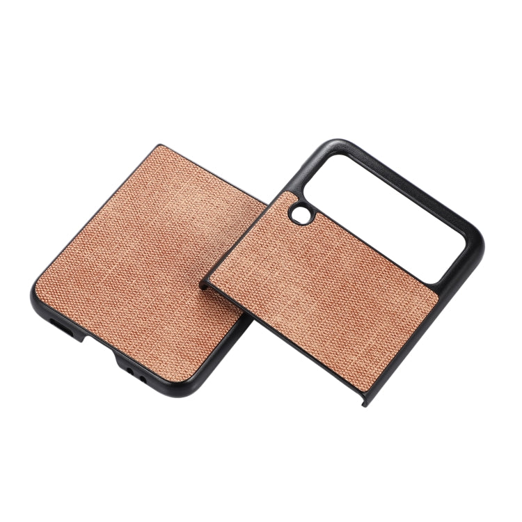 For Samsung Galaxy Z Flip3 5G Brugg Texture PU+TPU+PC Shockproof Phone Case
