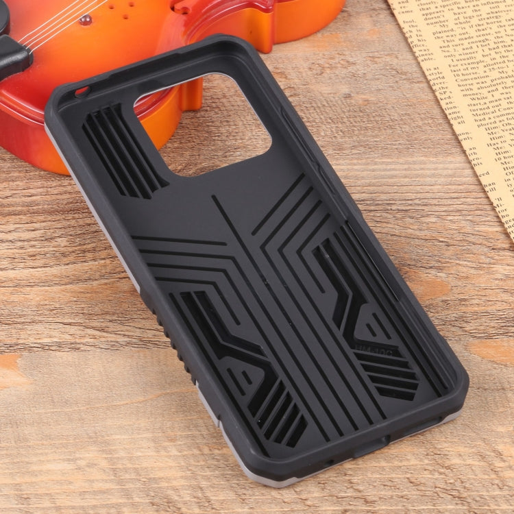 For Xiaomi Redmi 10C Vanguard Lanyard Kickstand TPU + PC Phone Case