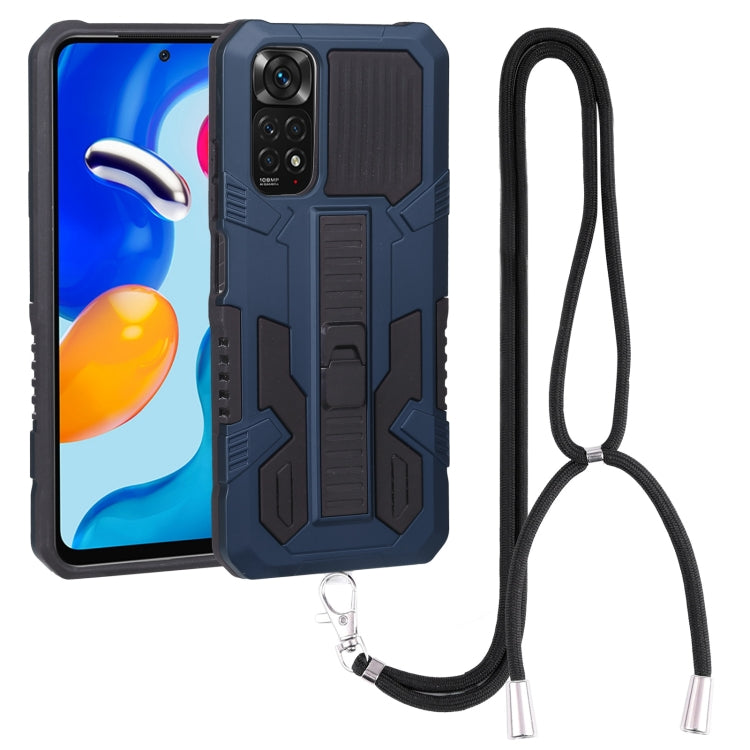 For Xiaomi Redmi Note 11S Vanguard Lanyard Kickstand TPU + PC Phone Case