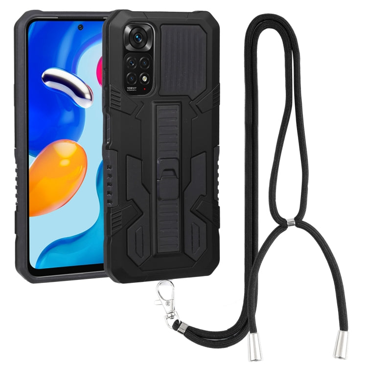 For Xiaomi Redmi Note 11S Vanguard Lanyard Kickstand TPU + PC Phone Case