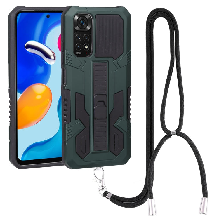 For Xiaomi Redmi Note 11S Vanguard Lanyard Kickstand TPU + PC Phone Case