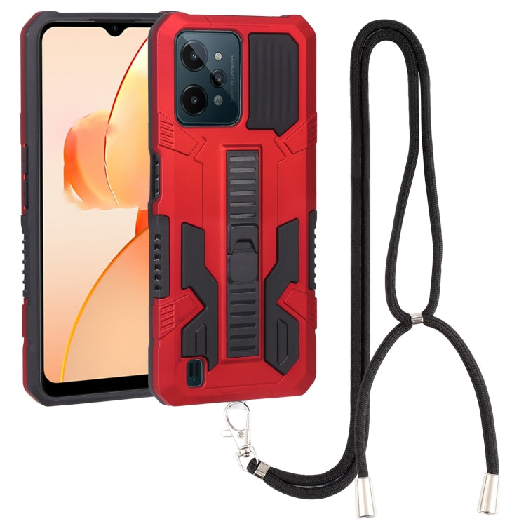 For OPPO Realme C31 Vanguard Lanyard Kickstand TPU + PC Phone Case
