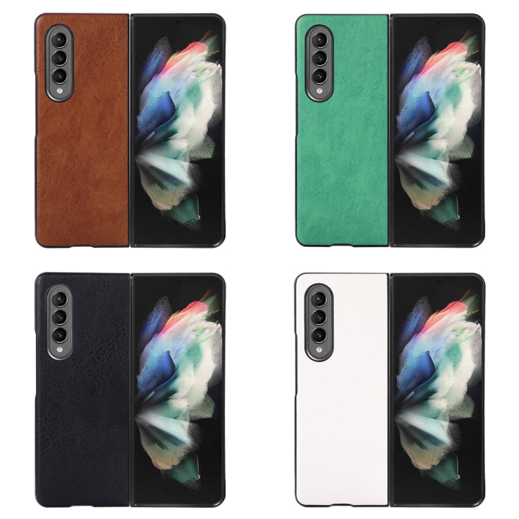 For Samsung Galaxy Z Fold3 5G FaletteTexture PU+TPU+PC Shockproof Phone Case