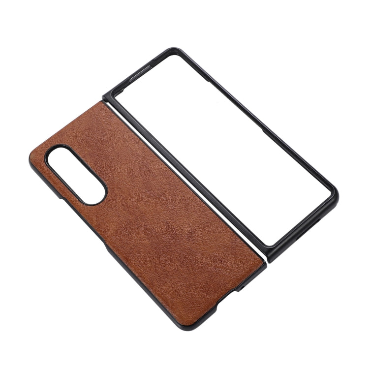 For Samsung Galaxy Z Fold3 5G FaletteTexture PU+TPU+PC Shockproof Phone Case