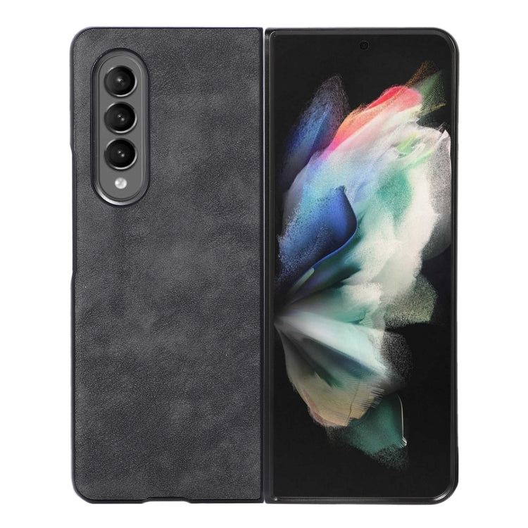 For Samsung Galaxy Z Fold3 5G Morocco Texture PU+TPU+PC Shockproof Phone Case