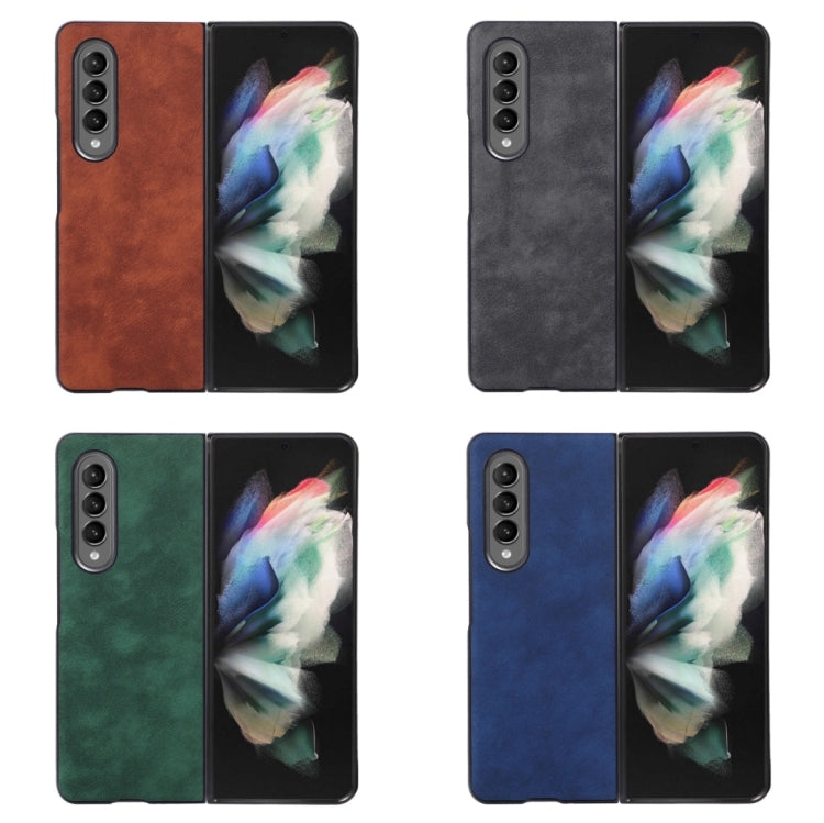For Samsung Galaxy Z Fold3 5G Morocco Texture PU+TPU+PC Shockproof Phone Case