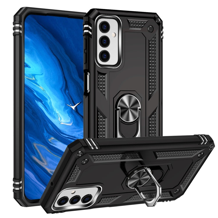 For Samsung Galaxy M23 Shockproof TPU + PC Holder Phone Case