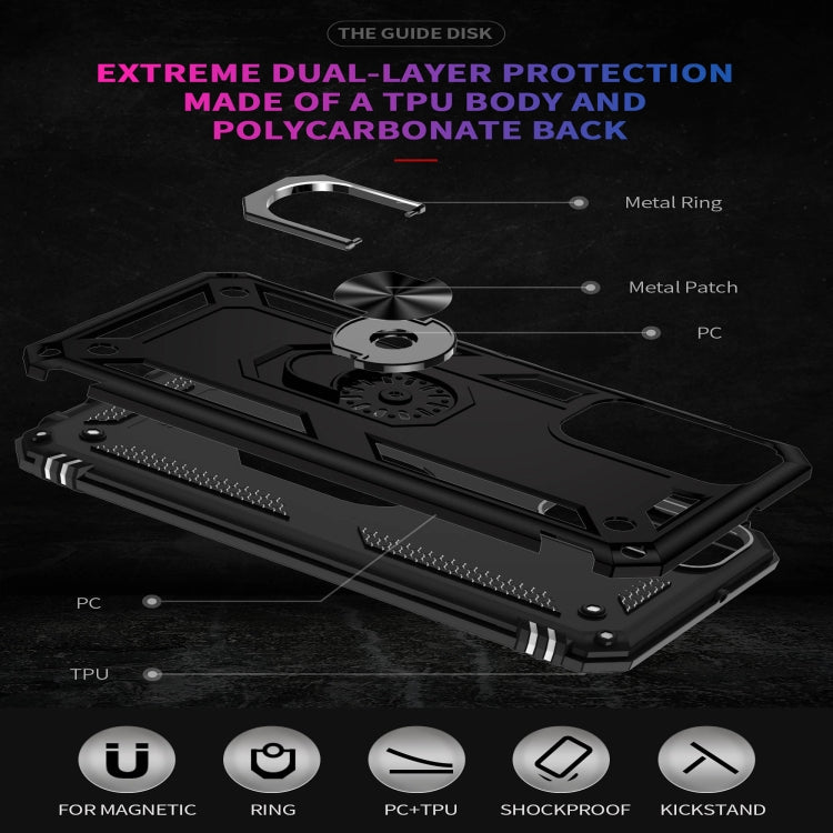 For Samsung Galaxy M23 Shockproof TPU + PC Holder Phone Case