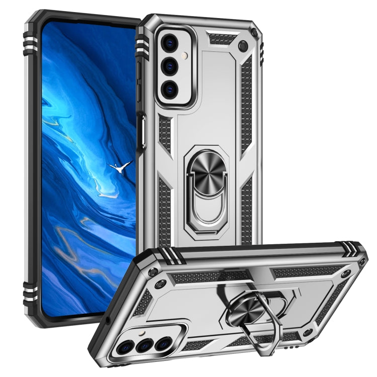 For Samsung Galaxy M23 Shockproof TPU + PC Holder Phone Case