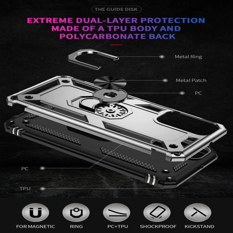 For Samsung Galaxy M23 Shockproof TPU + PC Holder Phone Case