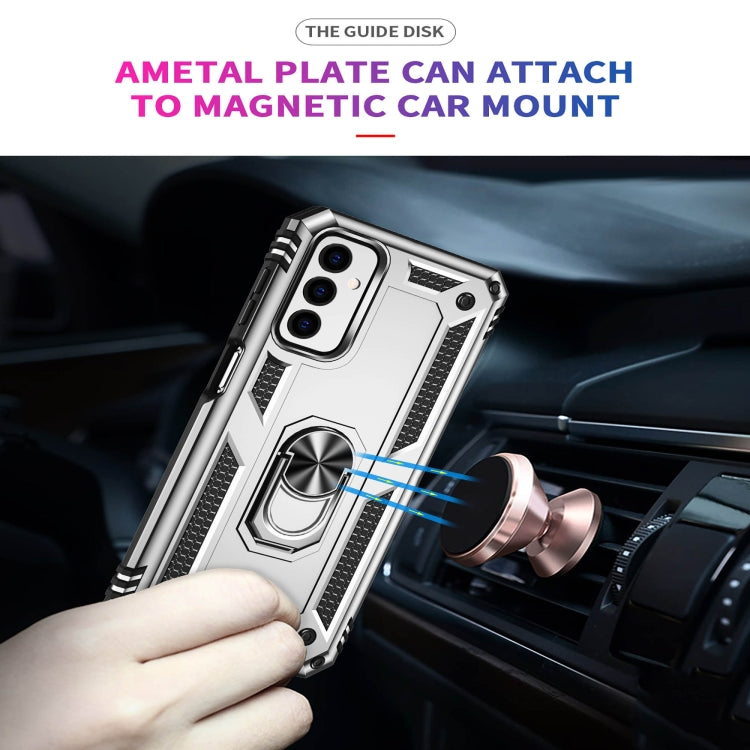 For Samsung Galaxy M23 Shockproof TPU + PC Holder Phone Case