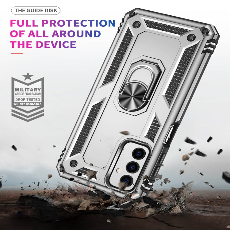 For Samsung Galaxy M23 Shockproof TPU + PC Holder Phone Case