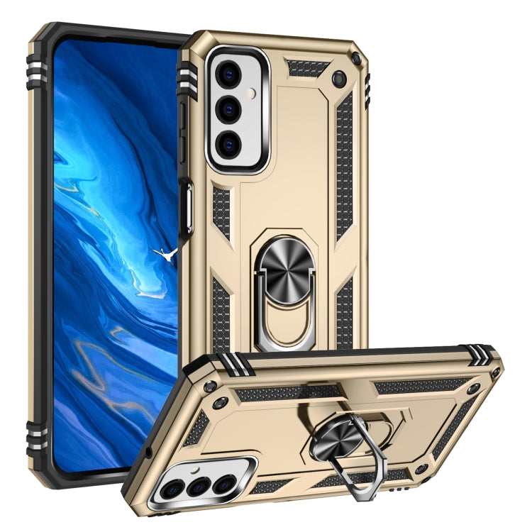For Samsung Galaxy M23 Shockproof TPU + PC Holder Phone Case