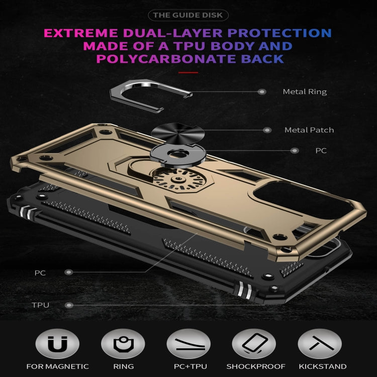 For Samsung Galaxy M23 Shockproof TPU + PC Holder Phone Case