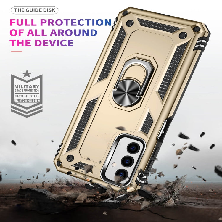 For Samsung Galaxy M23 Shockproof TPU + PC Holder Phone Case