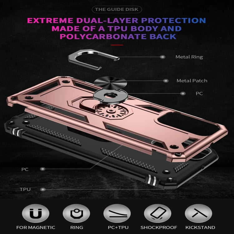 For Samsung Galaxy M23 Shockproof TPU + PC Holder Phone Case