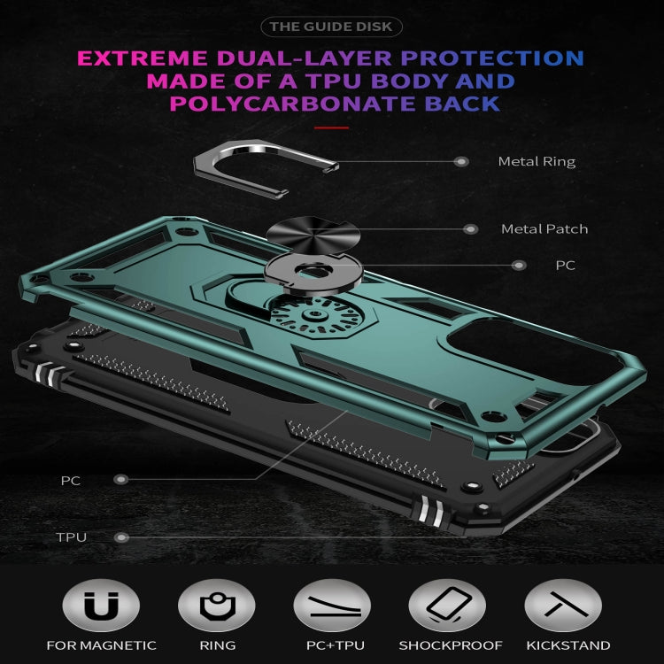 For Samsung Galaxy M23 Shockproof TPU + PC Holder Phone Case