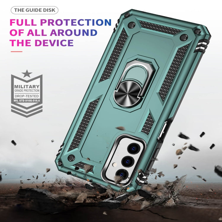 For Samsung Galaxy M23 Shockproof TPU + PC Holder Phone Case