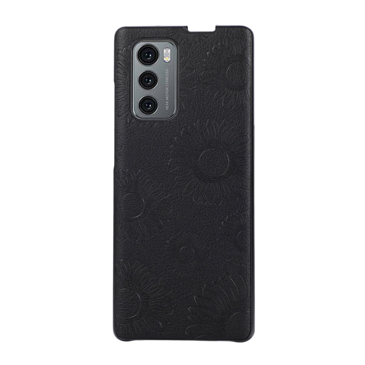 For LG Wing 5G Sunflower Pattern PU+TPU+PC Shockproof Phone Case