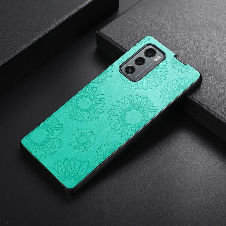 For LG Wing 5G Sunflower Pattern PU+TPU+PC Shockproof Phone Case