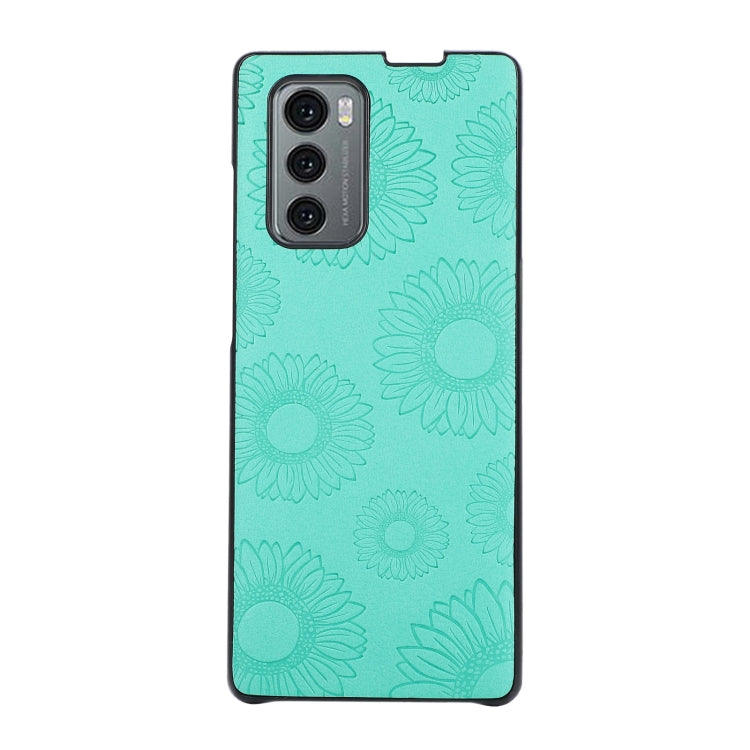 For LG Wing 5G Sunflower Pattern PU+TPU+PC Shockproof Phone Case