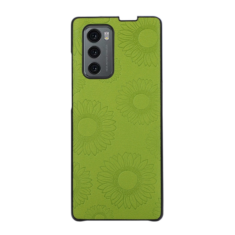 For LG Wing 5G Sunflower Pattern PU+TPU+PC Shockproof Phone Case