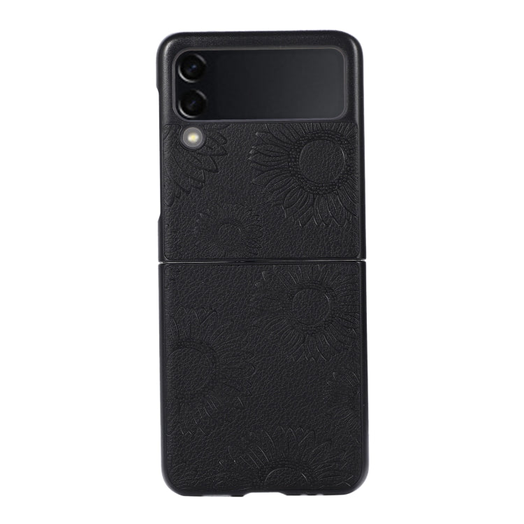 For Samsung Galaxy Z Flip3 5G Sunflower Pattern PU+TPU+PC Shockproof Phone Case