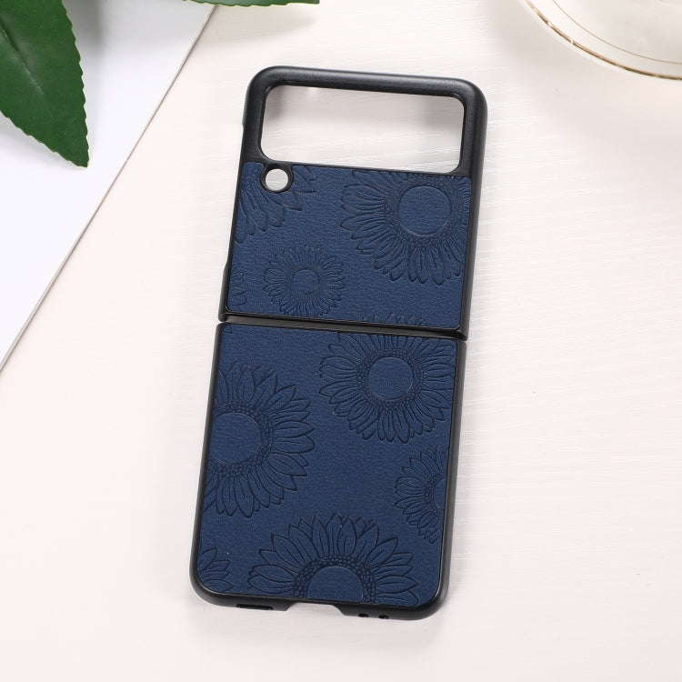 For Samsung Galaxy Z Flip3 5G Sunflower Pattern PU+TPU+PC Shockproof Phone Case