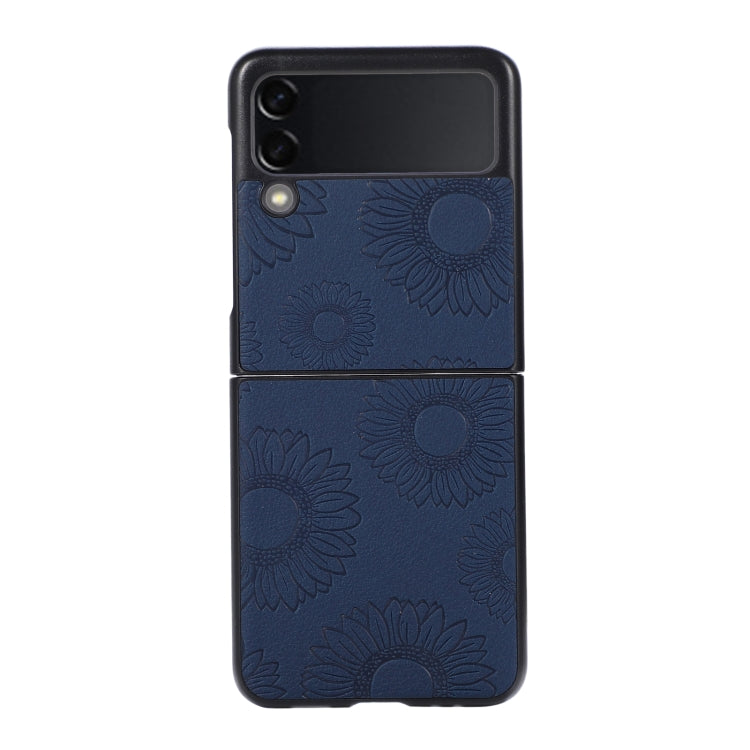 For Samsung Galaxy Z Flip3 5G Sunflower Pattern PU+TPU+PC Shockproof Phone Case