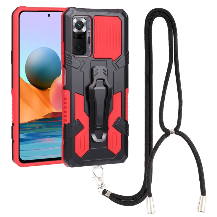 For Xiaomi Redmi Note 11 Pro Global Lanyard Mecha Armor Kickstand PC + TPU Phone Case