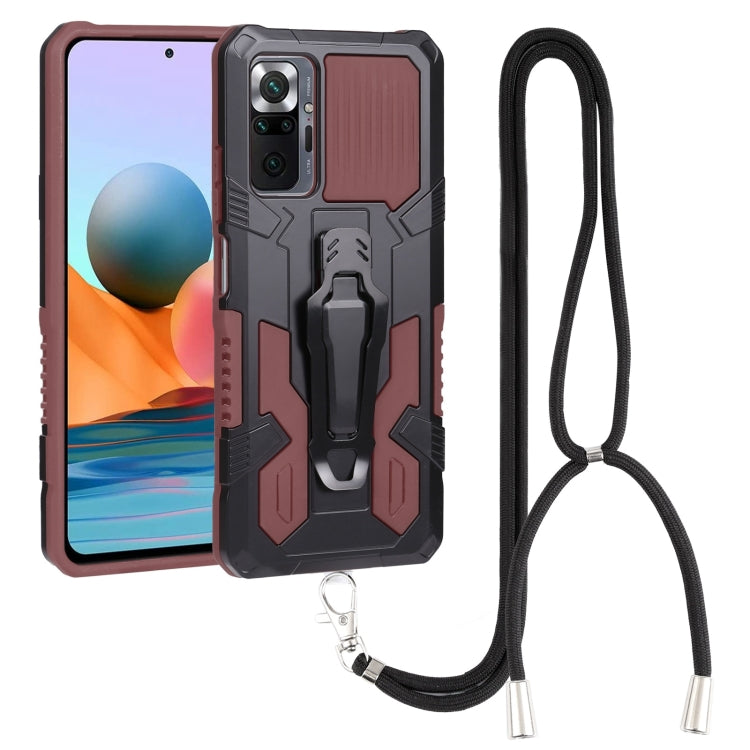 For Xiaomi Redmi Note 11 Pro Global Lanyard Mecha Armor Kickstand PC + TPU Phone Case
