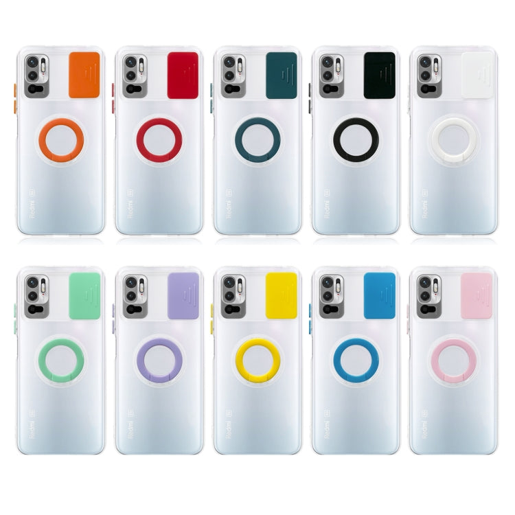 For Xiaomi Redmi Note 10 5G Sliding Camshield Ring Holder TPU Phone Case