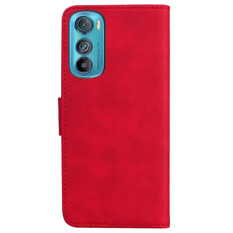 For Motorola Edge 30 Skin Feel Pure Color Flip Leather Phone Case