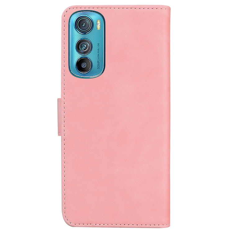 For Motorola Edge 30 Skin Feel Pure Color Flip Leather Phone Case