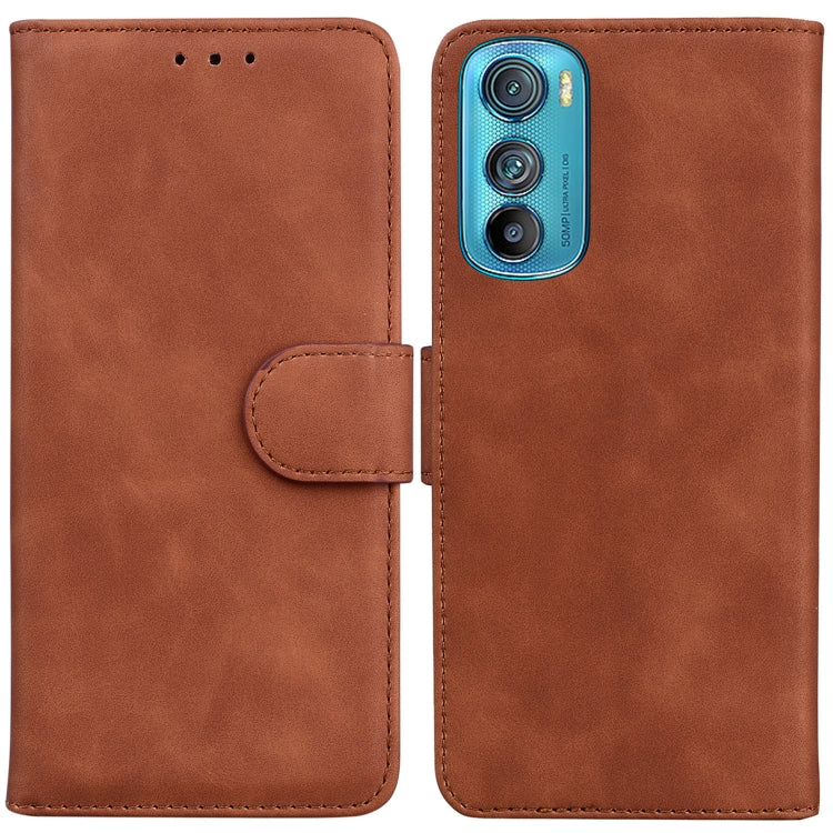 For Motorola Edge 30 Skin Feel Pure Color Flip Leather Phone Case