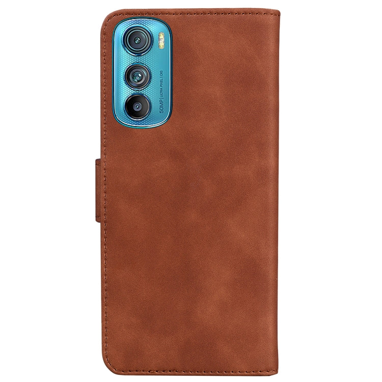 For Motorola Edge 30 Skin Feel Pure Color Flip Leather Phone Case