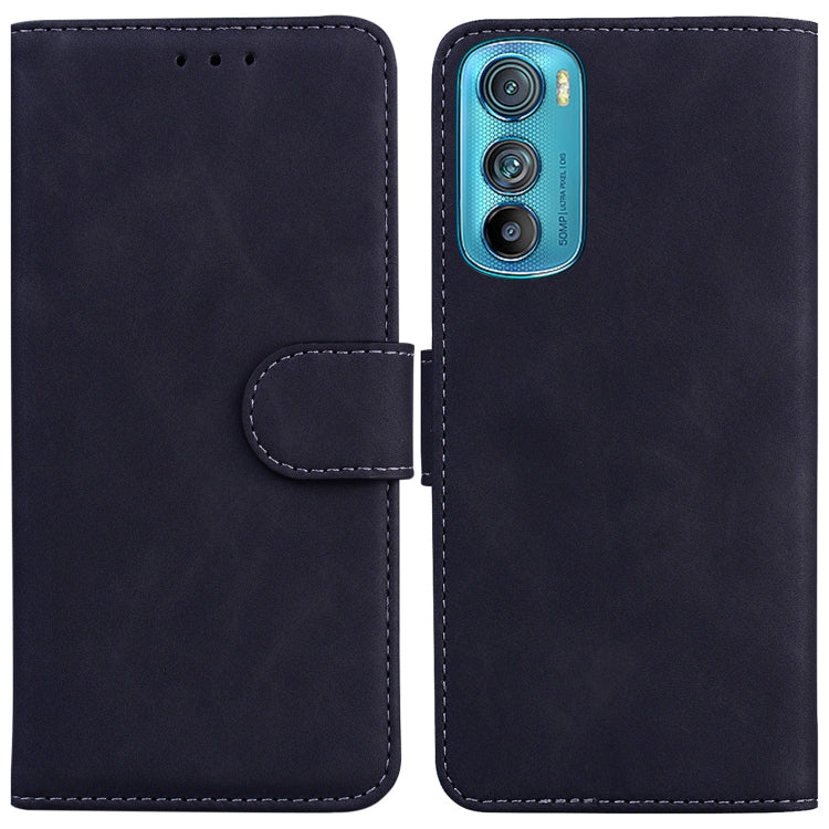 For Motorola Edge 30 Skin Feel Pure Color Flip Leather Phone Case