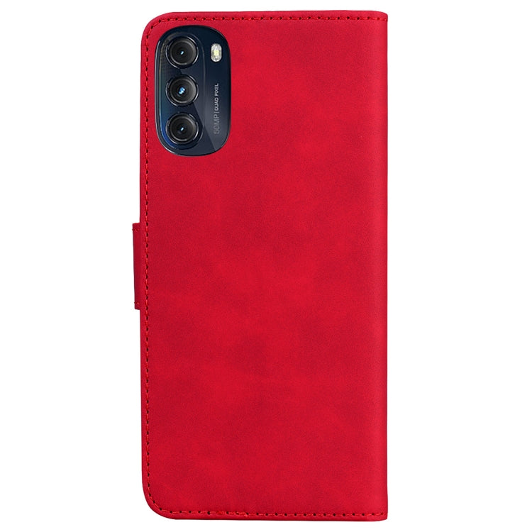 For Motorola Moto G 2022 Skin Feel Pure Color Flip Leather Phone Case